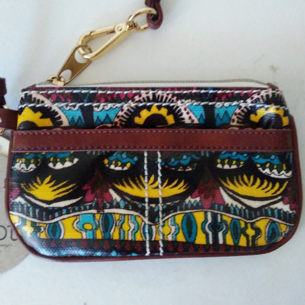 Sakroots One World Wristlet Coated Fabric